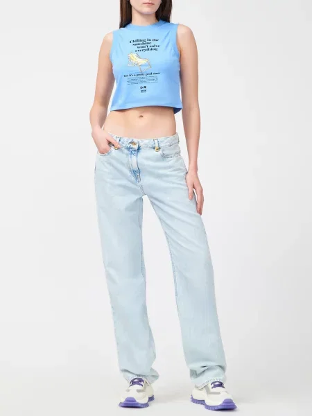 Топ Moschino Jeans голубой