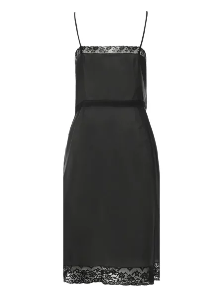 Rochie Prada plisată de cristal de costum negru