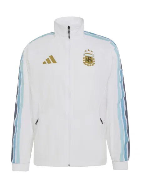 ADIDAS PERFORMANCE Geacă sport Argentinien Anthem azur / albastru deschis / galben muștar alb