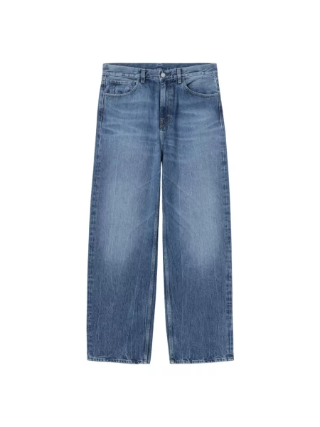 Jeansy straight leg Carhartt Wip niebieskie