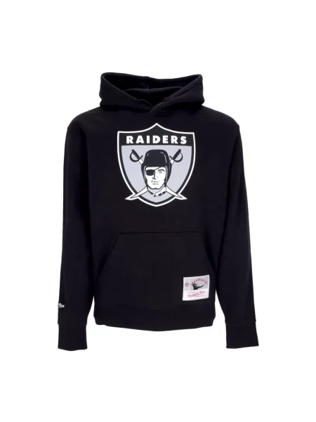 Bluza z kapturem Mitchell & Ness z logo czarna