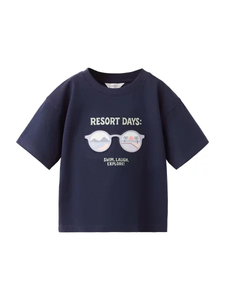 MANGO KIDS Majica MGLASS mornarsko / sivkasto / menta / pastelno ljubičasta plava