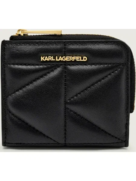 Karl Lagerfeld De piele portofel k/kuilt negru