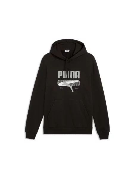 Majica s kapuljačom Puma s autogramom crna