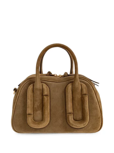Geantă shopper Marc Jacobs din piele de căprioară maro