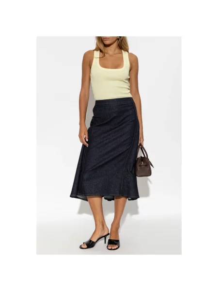 Dzianinowy top Jacquemus żółty