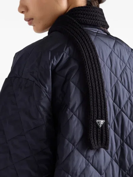 Fular Prada tricotate negru