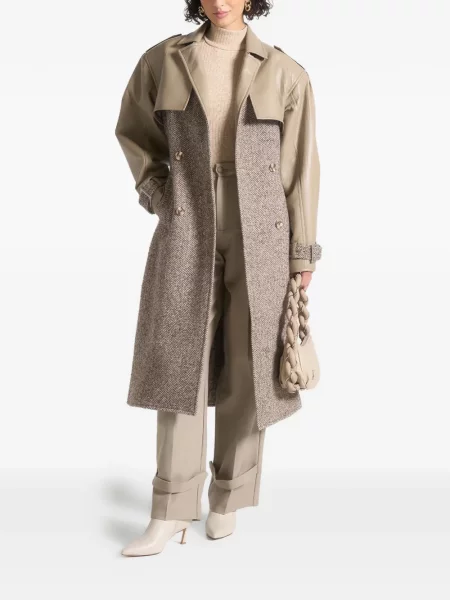 Trenci Manière De Voir din piele cu model herringbone