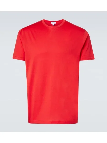 Jersey majica Sunspel rdeča