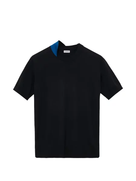 Pulover Loewe cu broderie asimetric negru