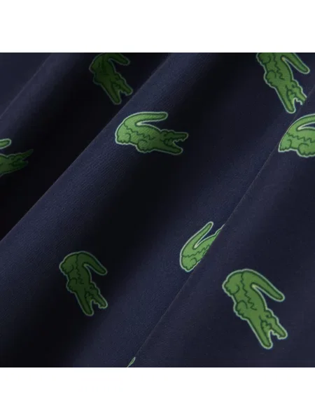 Lacoste Kąpielówki Średniej Długości Z Nadrukiem Krokodyla niebieski