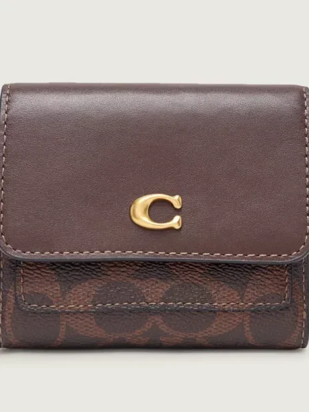 Coach Portofel MILA cu adaos de piele maro