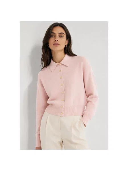 Kardigan Sportmax wełniany różowy