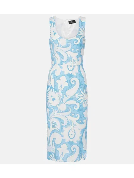 Sukienka midi Etro do kolan garniturowa biała