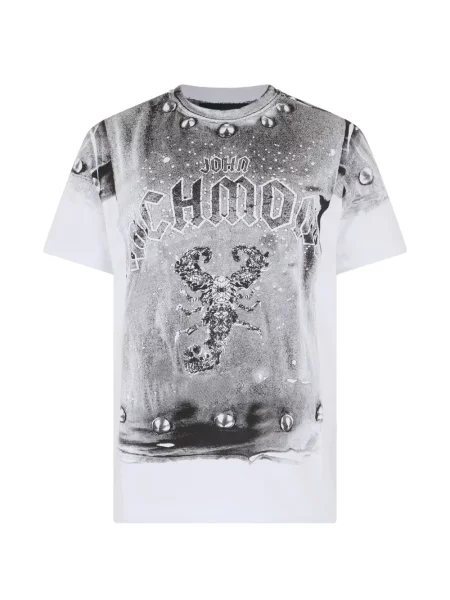 Tricou John Richmond cu imagine alb