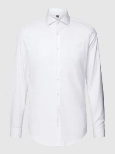 Koszula biznesowa o kroju slim fit z diagonalu Jake*s biała