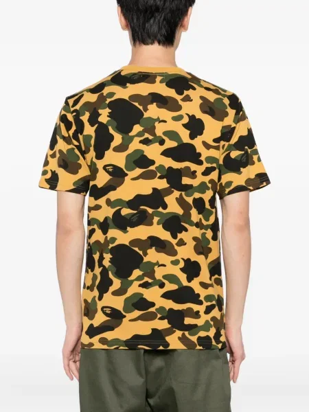 Tricou A Bathing Ape® cu imagine galben