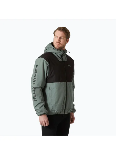 Helly Hansen Ervik Ins Rain Jacket cactus pentru bărbați gri