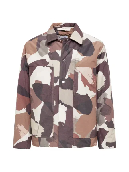 NORSE PROJECTS Prehodna jakna Pelle rjava / svetlo rjava / greige bela