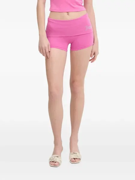 Stras pantaloni scurți Juicy Couture roz