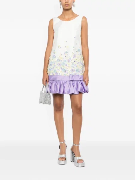 Rochie Viktor&rolf Soir cu model floral cu volane alb