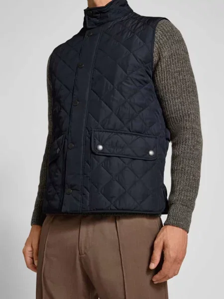 Barbour Kamizelka New Lowerdale Granatowy niebieska
