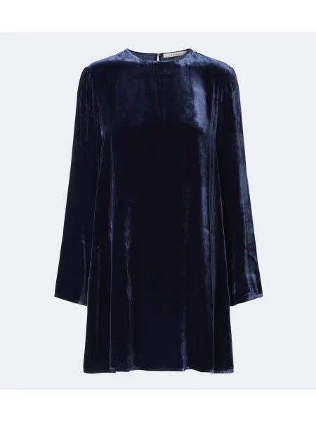 Rochie Asceno de catifea albastru