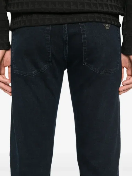 Blugi Emporio Armani cu autograf albastru