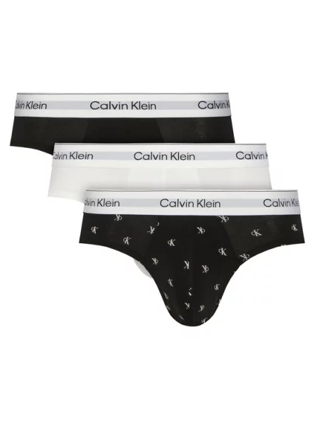 Calvin Klein Underwear Spodnje hlačke svetlo siva / črna / off-bela bela