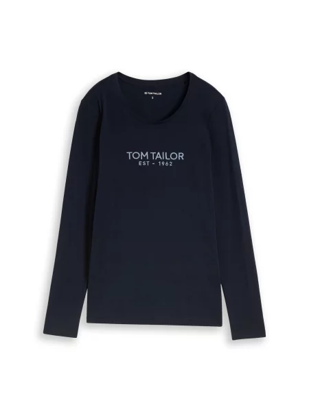 TOM TAILOR Tricou marin / pastel albastru