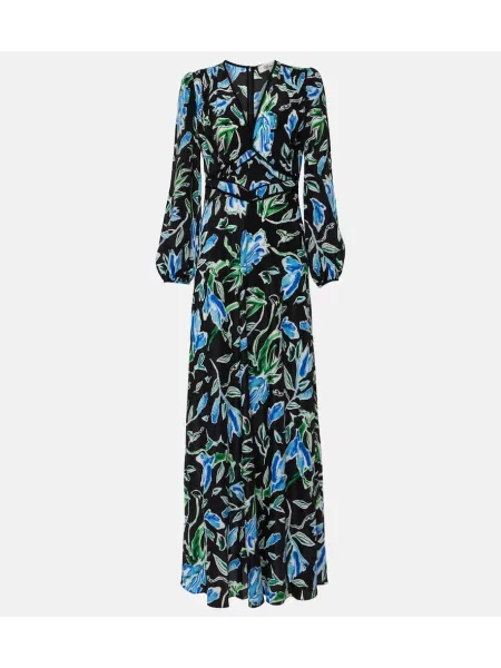 Rochie maxi Diane Von Furstenberg cu model floral de costum