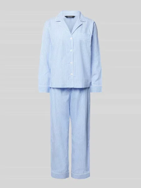 Piżama z Brustasza Lauren Ralph Lauren niebieska