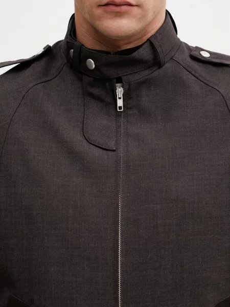 Maison Margiela átmeneti kabát férfi gyapjú hozzáadásával barna