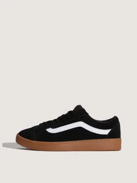 Кожаные кеды Vans черные
