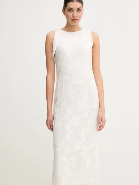 Samsoe Samsoe rochie SAMELLYS maxi drept alb