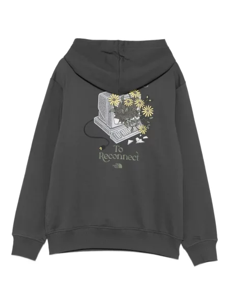 Hanorac cu glugă The North Face cu imagine gri