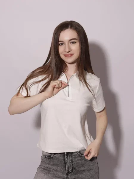 Поло Stream белое