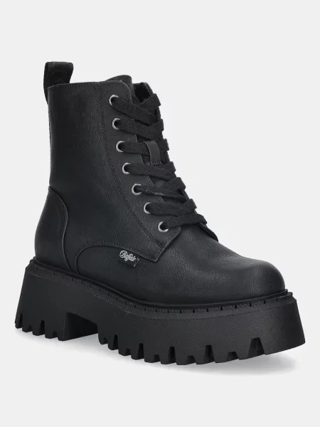 Buffalo bocanci Aspen Lace Up Warm cu platformă izolare ușoară negru