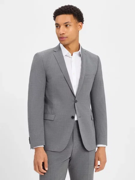 Finshley & Harding kurtka modułowa Steven Mężczyźni Modern Fit marmurkowy 24 szary