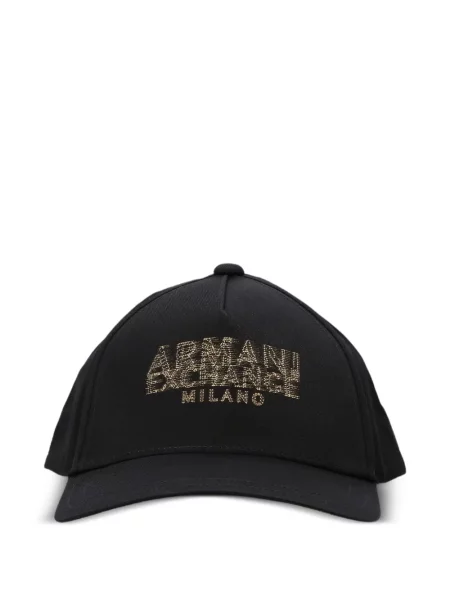 Șapcă Armani Exchange cu autograf negru