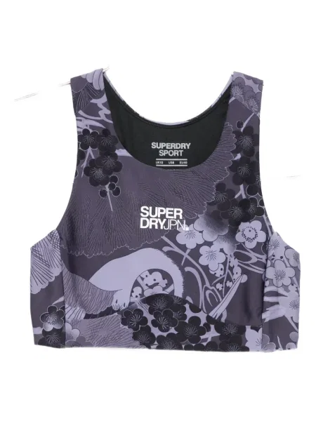 Sutien Superdry cu model floral cu imagine gri