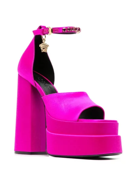 Sandale Versace cu platformă roz