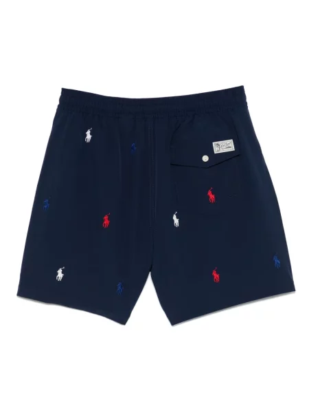 Флийс боксерки Polo Ralph Lauren с принт на райета зелено