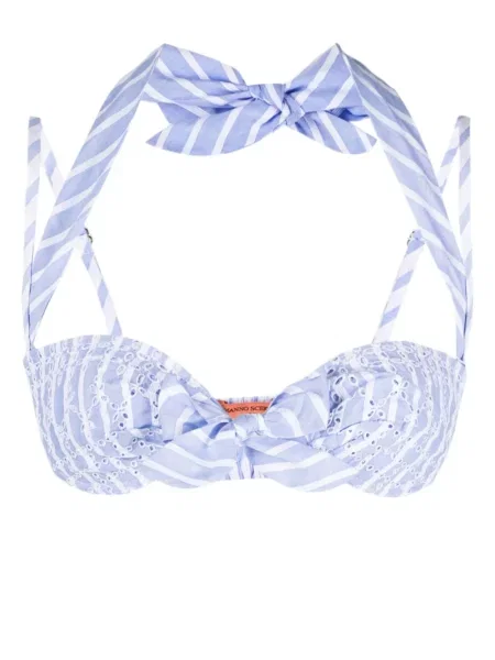 Bikini Ermanno Scervino cu broderie albastru