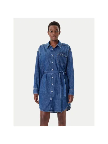 G-Star Raw Φόρεμα τζιν Σκούρο Regular Fit μπλε