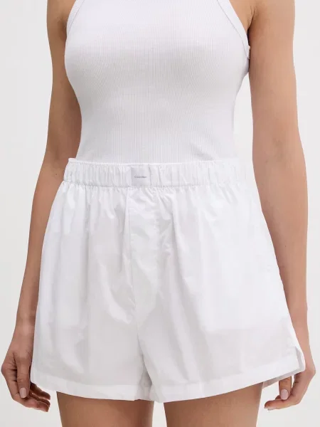 Calvin Klein Underwear pyžamové šortky s bavlnou bílé