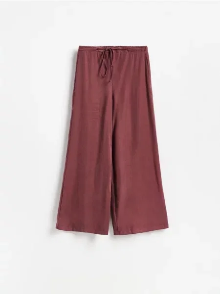 Reserved Pantaloni cu conținut ridicat de modal maro