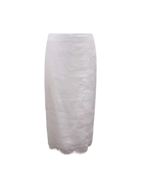 Spódnica midi Max Mara do kolan biała