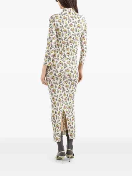 Fustă tip creion Dolce & Gabbana cu model floral cu imagine alb