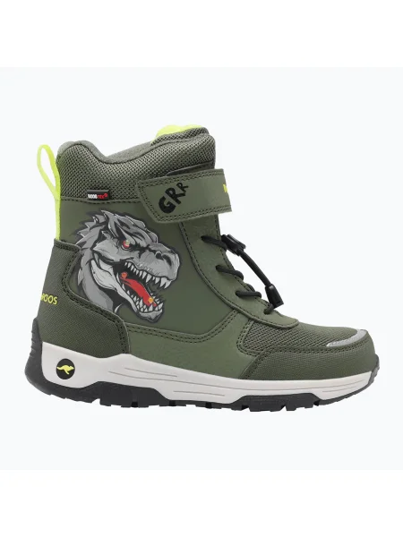 KangaROOS K-MJ Edison EV RTX SL маслина / лимета дино юношески ботуши за сняг зелено